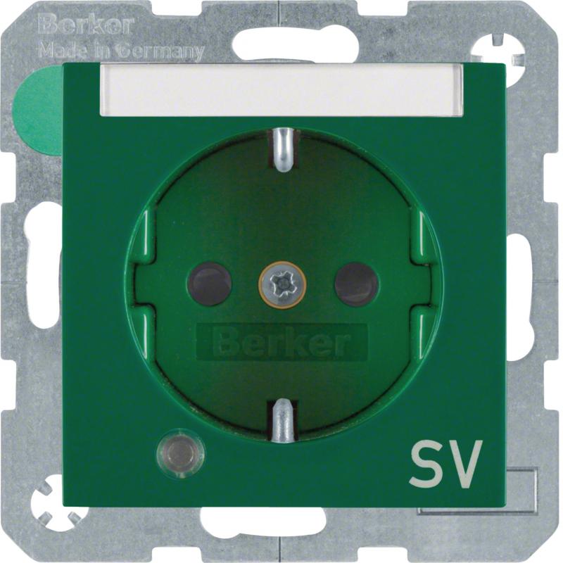 Berker 41108913 UP Steckdose mit Kontroll-LED, BSF u. erhöhtem BS S.1/B.3/B.7 gr