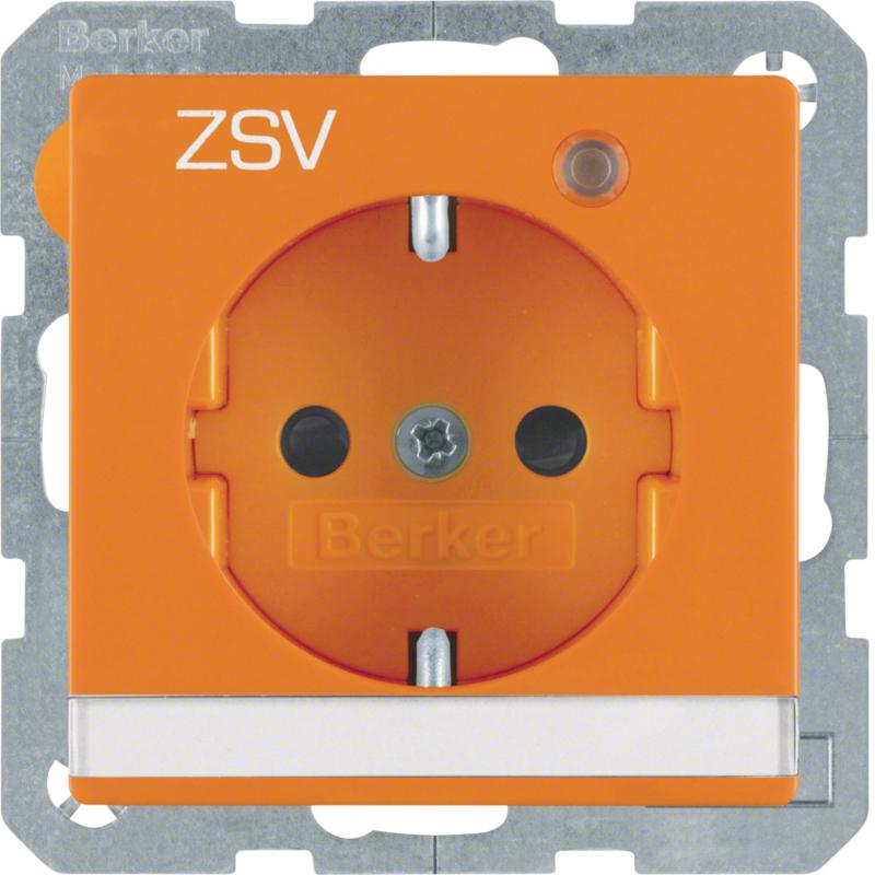 Berker 41106014 Steckdose SCHUKO LED BSF erh Q.x orange
