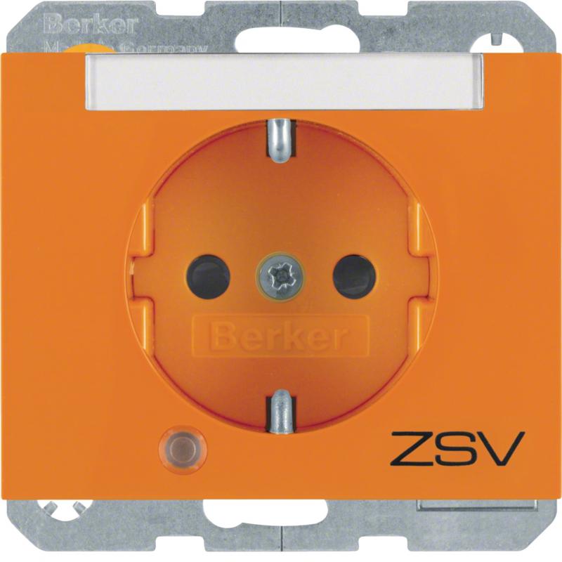Berker 41107114 Steckdose SCHUKO LED BSF erh BS K.1 ora