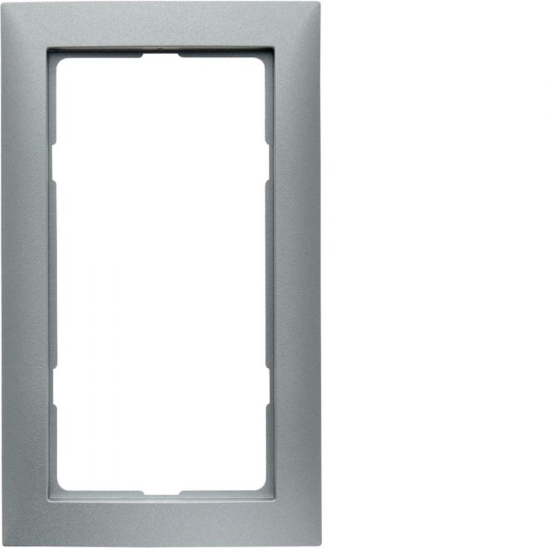 Berker 13099939 Rahmen mit großem Ausschnitt, Serie S.1, aluminium matt