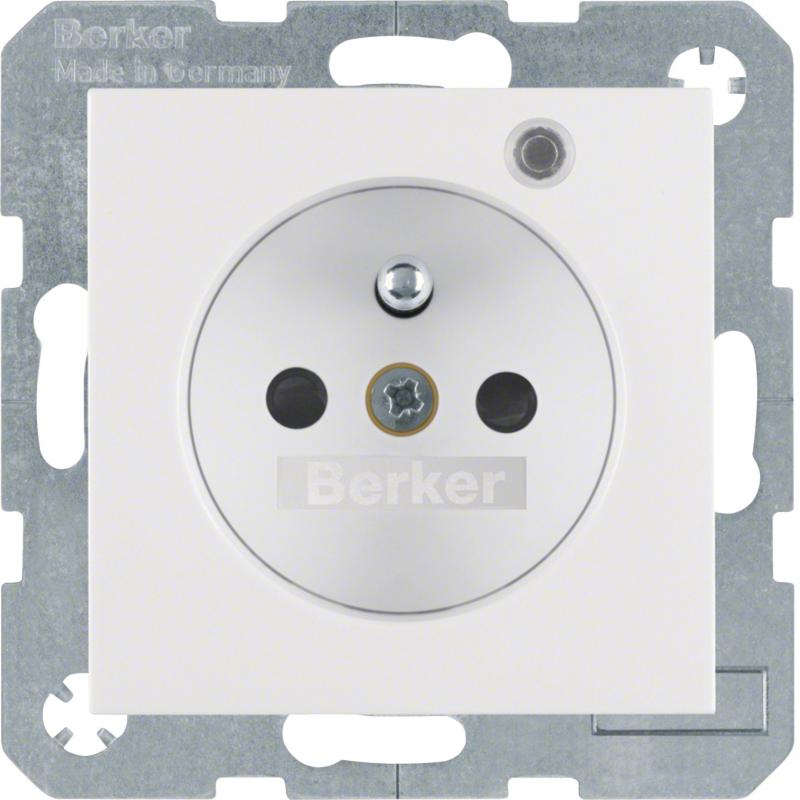 Berker 6765091909 Steckdose m SK-Stift LED S.1/B.3/B.7 pw