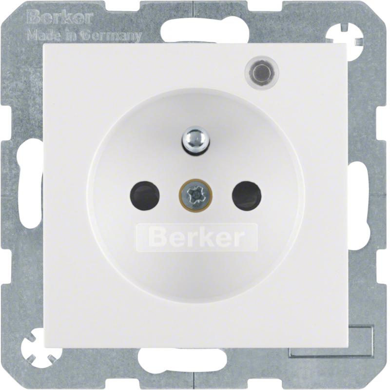 Berker 6765098989 Steckdose m SK-Stift LED e BS S.1/B.x pw