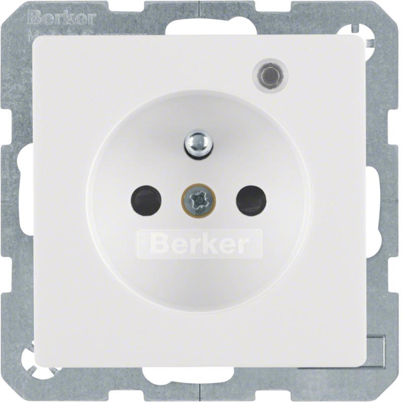 Berker 6765096089 Steckdose m SK-Stift LED Q.x pw