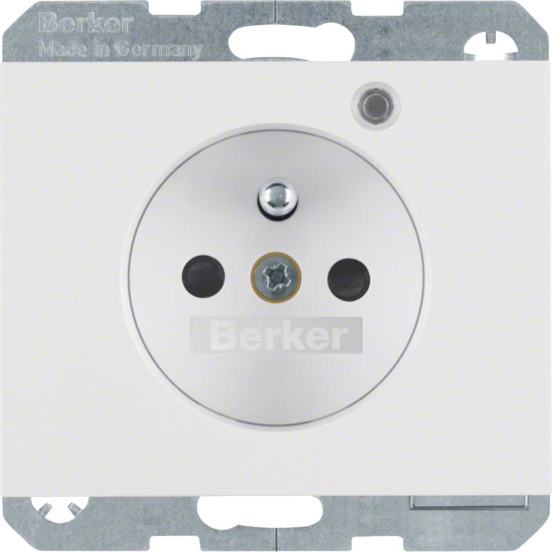 Berker 6765097009 Steckdose m SK-Stift LED K.1 pw