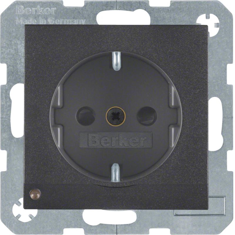 Berker 41091606 Steckdose SCHUKO m LED-OL S.1/B.x anthr