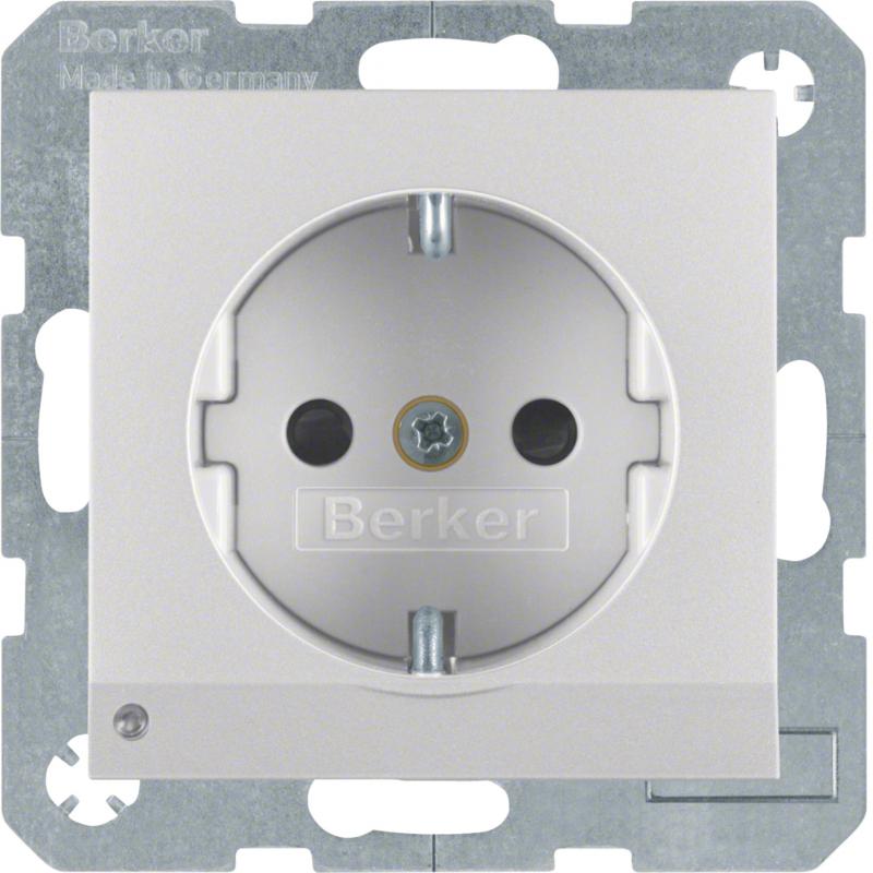 Berker 41091404 Steckdose SCHUKO m LED-OL S.1/B.x alu