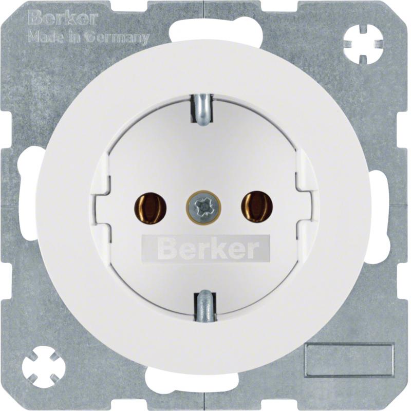 Berker 47432089 Steckdose SCHUKO R.1/R.3 polarweiß, glänzend