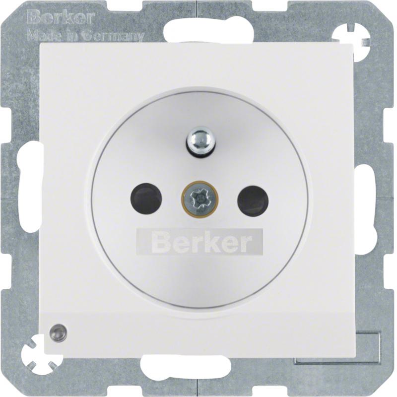 Berker 6765101909 Steckdose m SK-Stift LED S.1/B.x pw