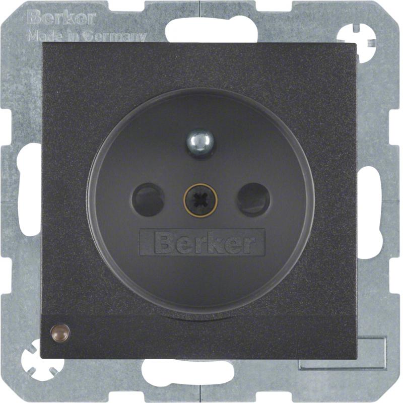 Berker 6765101606 Steckdose m SK-Stift LED B.x anth