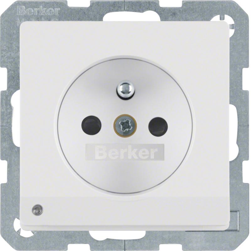 Berker 6765106089 Steckdose m SK-Stift LED Q.x pw