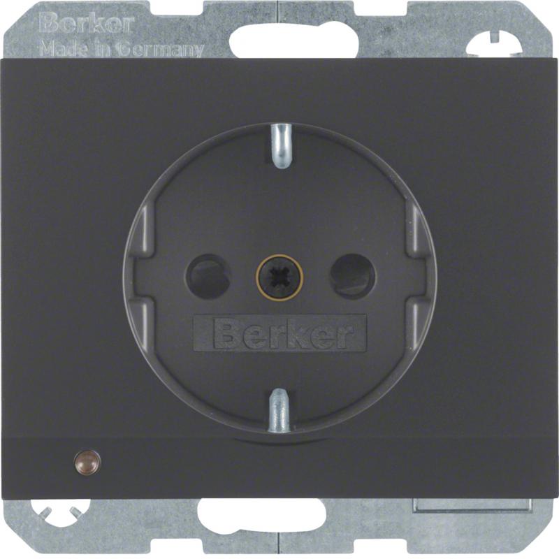 Berker 41097006 Steckdose SCHUKO m LED-OL K.1 anthrazit
