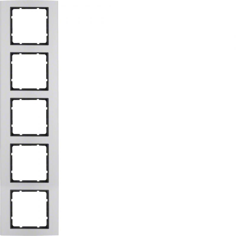 Berker 10156904 Rahmen 5fach B.7 Alu/anthrazit