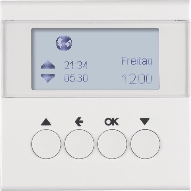 Berker 85741189 Jalousie-Schaltuhr S.1/B.3/B.7 polarweiß, glänzend, Jalousiesteu