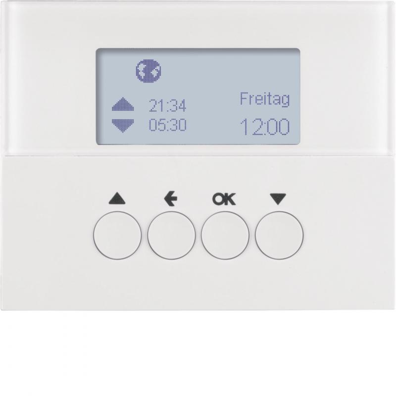 Berker 85741179 Jalousie-Schaltuhr Serie K.1 polarweiß, glänzend, Jalousiesteuer