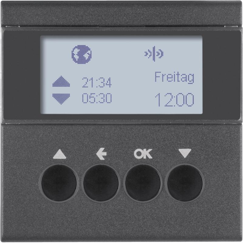 Berker 85745185 KNX-Funk Jalou-Uhr quickl S.1/B3/7 anth
