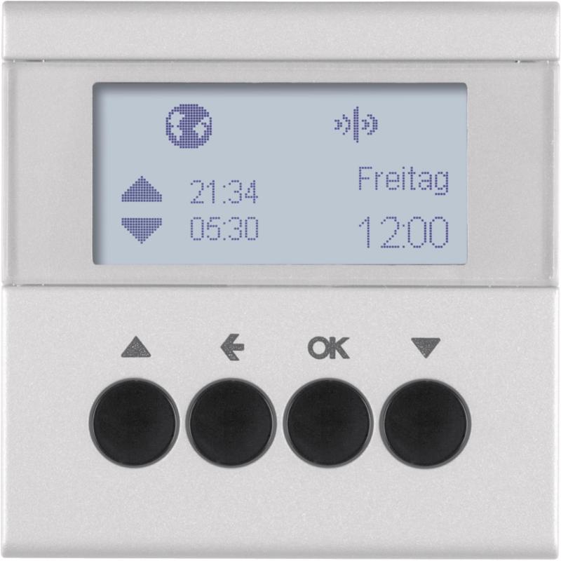 Berker 85745183 KNX-Funk Jalou-Uhr quickl B.7 alu matt