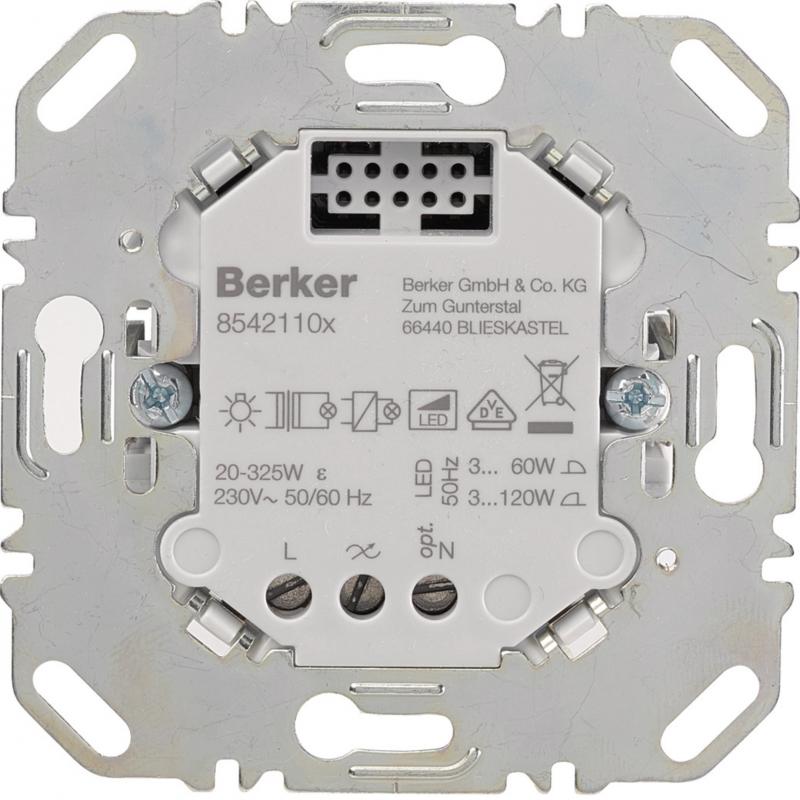 Berker 85421100 Universal Tastdimmer, Dimmer 1-fach (R,L, C, LED)