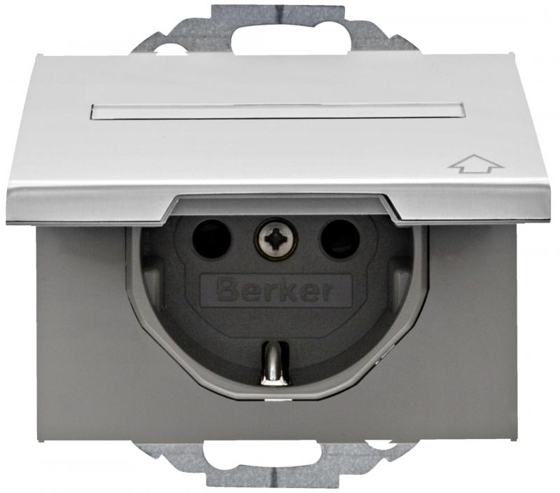 Berker 47487103 Steckdose SCHUKO m KD u BF K.5 Alu