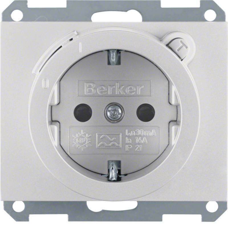 Berker 47087003 Steckdose SCHUKO m FI erh BS K.5 Alu