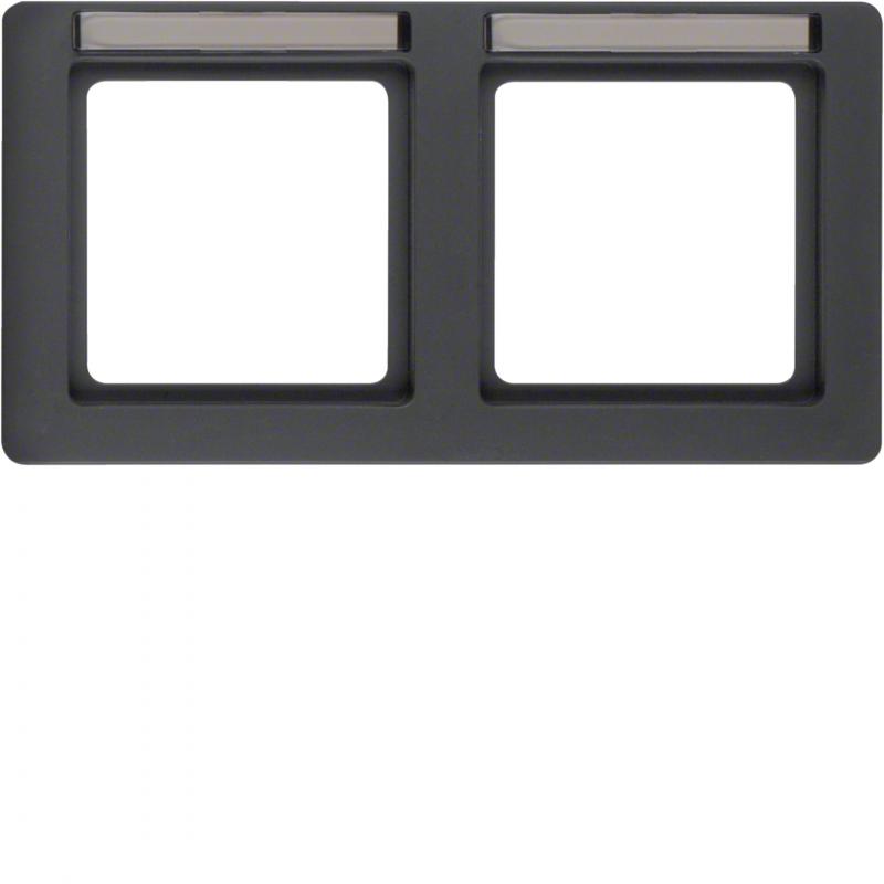 Berker 10226016 Rahmen 2fach mit BF waag Q.1 anthrazit