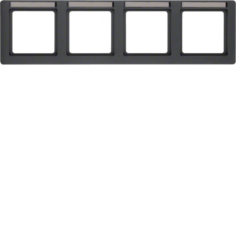 Berker 10246016 Rahmen 4fach waag mit BF Q1 anth