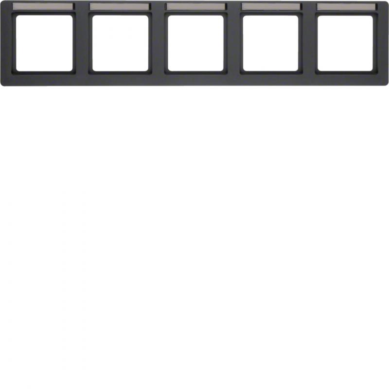 Berker 10256016 Rahmen 5fach waag mit BF Q1 anth