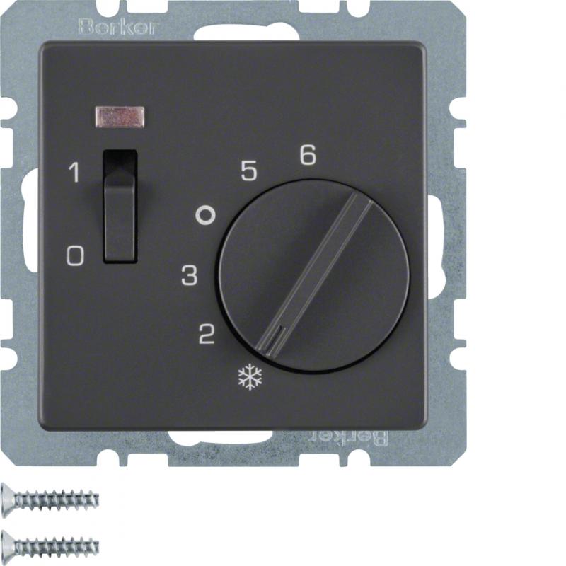 Berker 20316086 RTR 24V Ö m Z-St Wip-Sch u LED Q1 anth