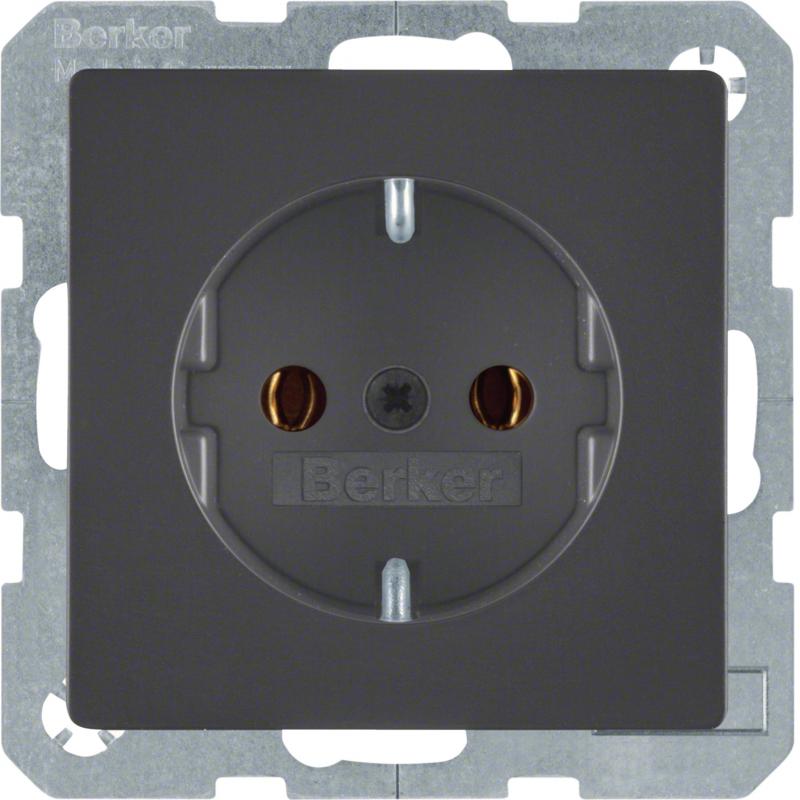 Berker 41436086 Steckdose SCHUKO Q.x anthrazit samt