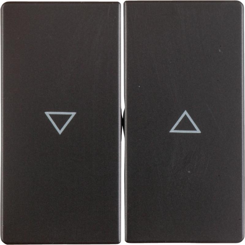 Berker 16256086 Wippen 2-fach mit Aufdruck Symbol Pfeil Serie Q.x anthrazit, sam
