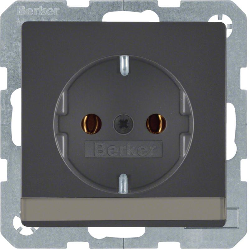 Berker 47506086 Steckdose SCHUKO m BF Q.x anthr samt