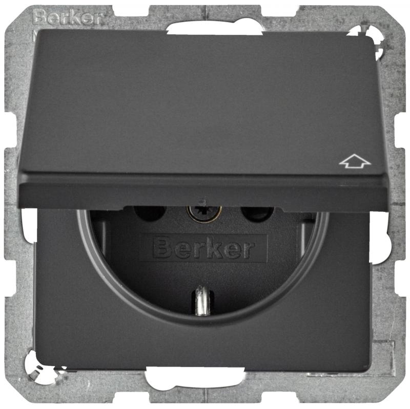 Berker 47516076 Steckdose SCHUKO m KD erh BS Q.x ant