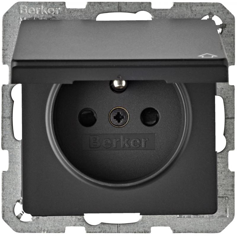 Berker 6765836086 Steckdose m SK-Stift KD Q.x anth