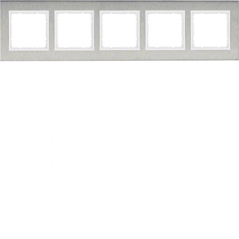 Berker 10253609 Rahmen 5fach waag E-St B.7 E-St/pw