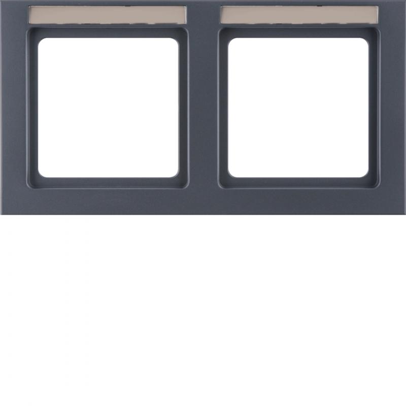 Berker 10226086 Rahmen 2fach mit BF waag Q.3 anthrazit