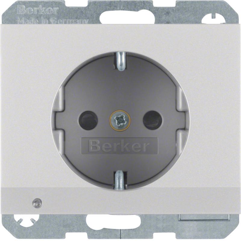 Berker 41097003 Steckdose SCHUKO m LED-OL erh.BS K.5 Alu