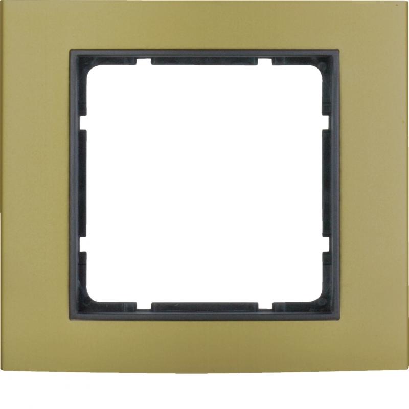 Berker 10113016 Rahmen 1fach B.3 gold/anthrazit