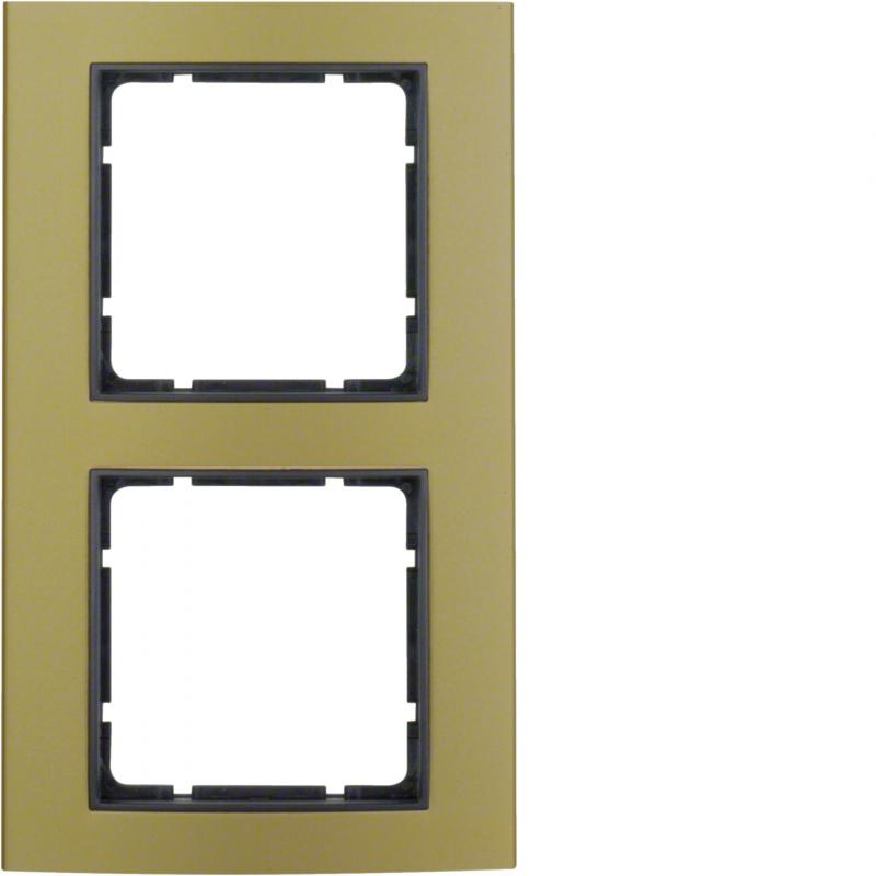 Berker 10123016 Rahmen 2fach B.3 Alu gold/anthrazit