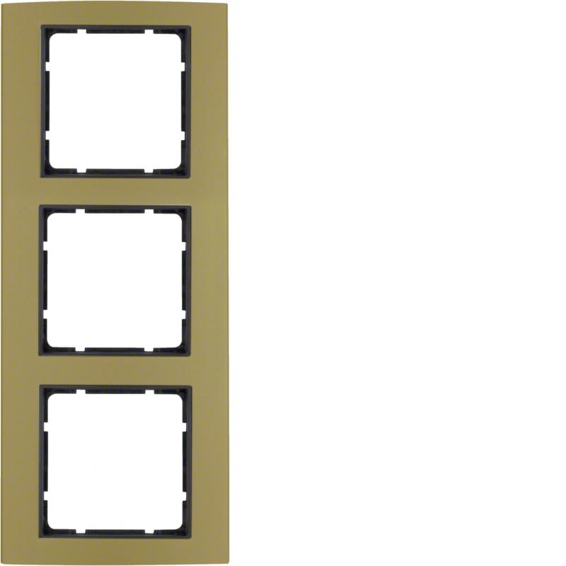Berker 10133016 Rahmen 3fach B.3 gold/anthrazit