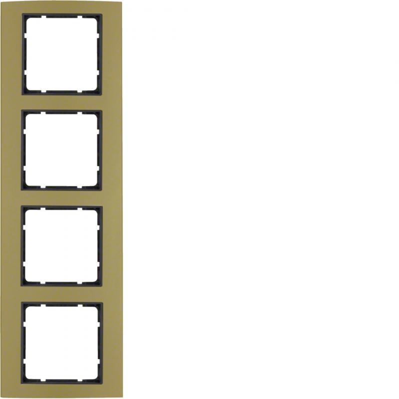 Berker 10143016 Rahmen 4fach B.3 Alu gold/anthrazit