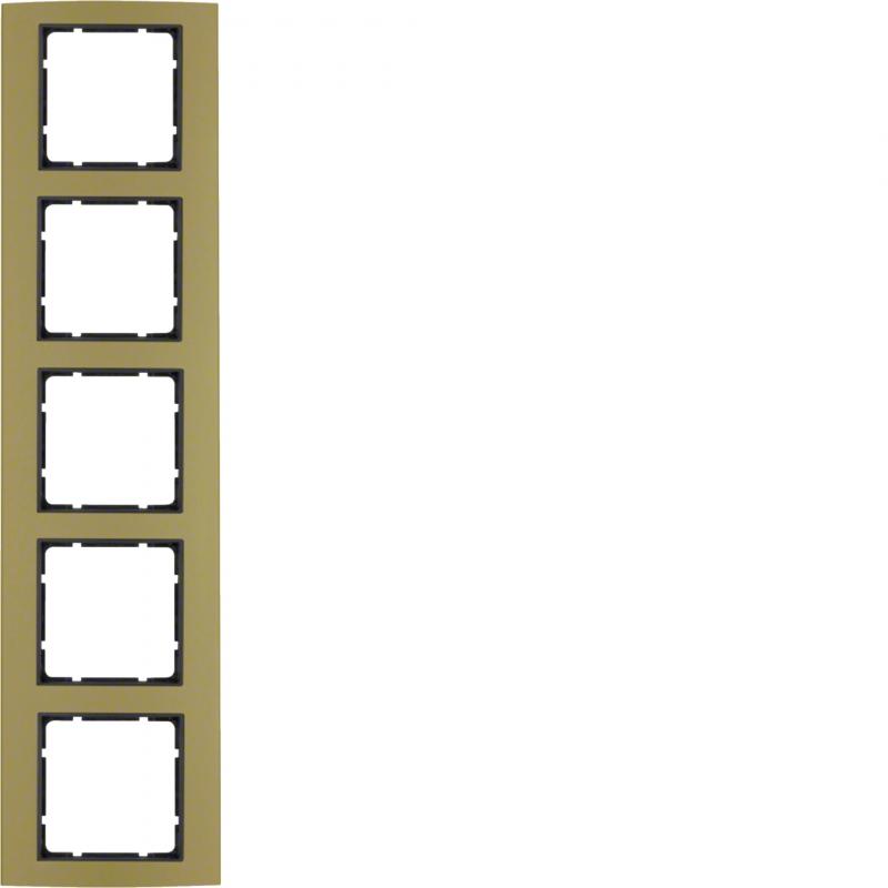 Berker 10153016 Rahmen 5fach B.3 Alu gold/anthrazit