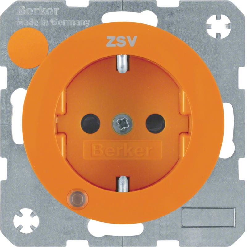 Berker 41102007 Steckdose SCHUKO LED erh BS R.1/R.3 ora