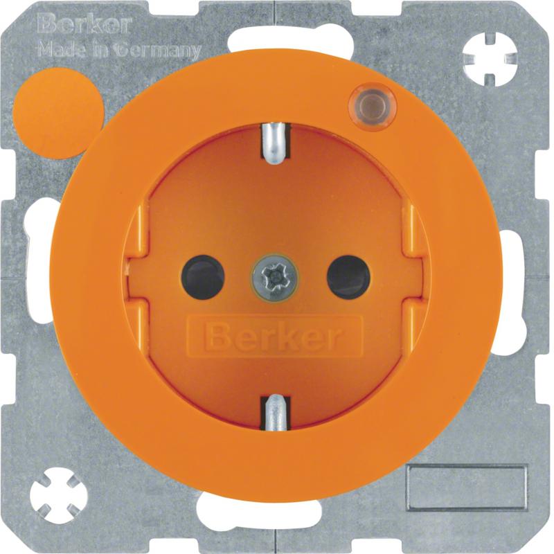 Berker 6765092007 Steckdose m SK-Stift LED R.1/R.3 ora
