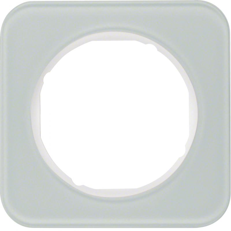 Berker 10112109 Rahmen 1fach R.1 Glas polarweiß