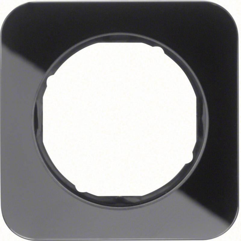 Berker 10112116 Rahmen 1fach R.1 Glas schwarz