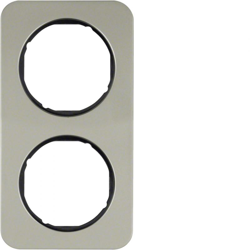 Berker 10122104 Rahmen 2fach R.1 E-Stahl schw