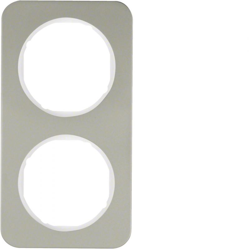 Berker 10122114 Rahmen 2fach R.1 E-Stahl pw