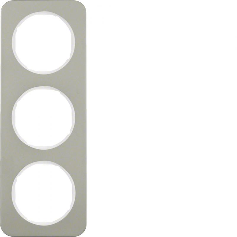 Berker 10132114 Rahmen 3fach R.1 E-Stahl pw