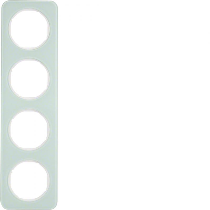 Berker 10142109 Rahmen 4fach R.1 Glas polarweiß