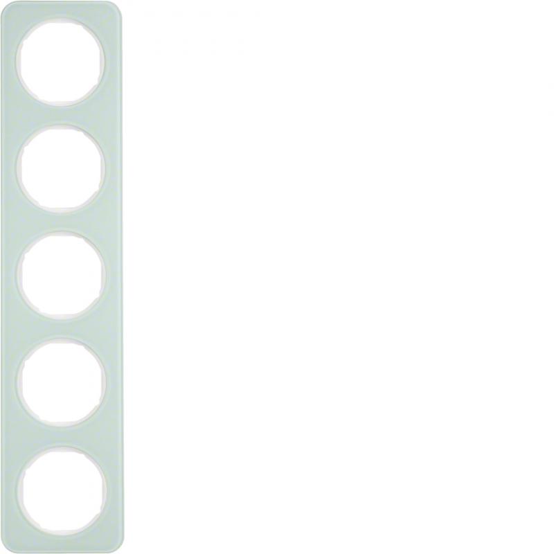 Berker 10152109 Rahmen 5fach R.1 Glas polarweiß