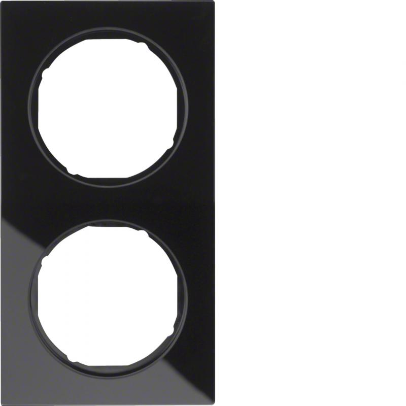 Berker 10122216 Rahmen 2fach R3 Glas schw